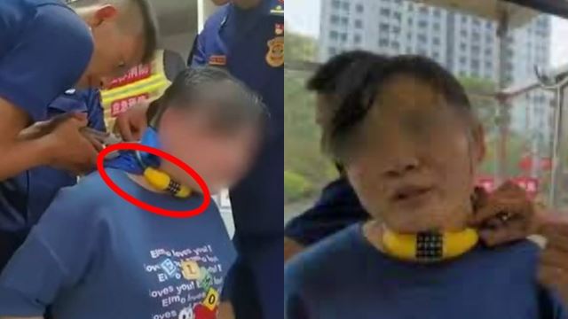 [video] ibu hampir tercekik selepas anak kunci leher dengan kunci basikal