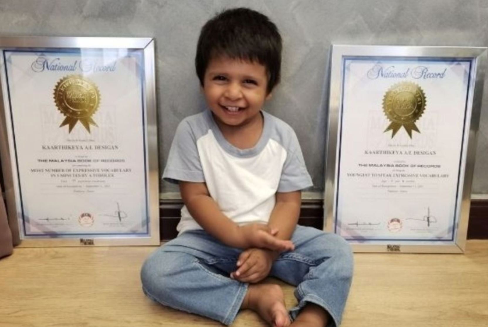 20-month old toddler entered the malaysia book of records for his impressive vocabulary!