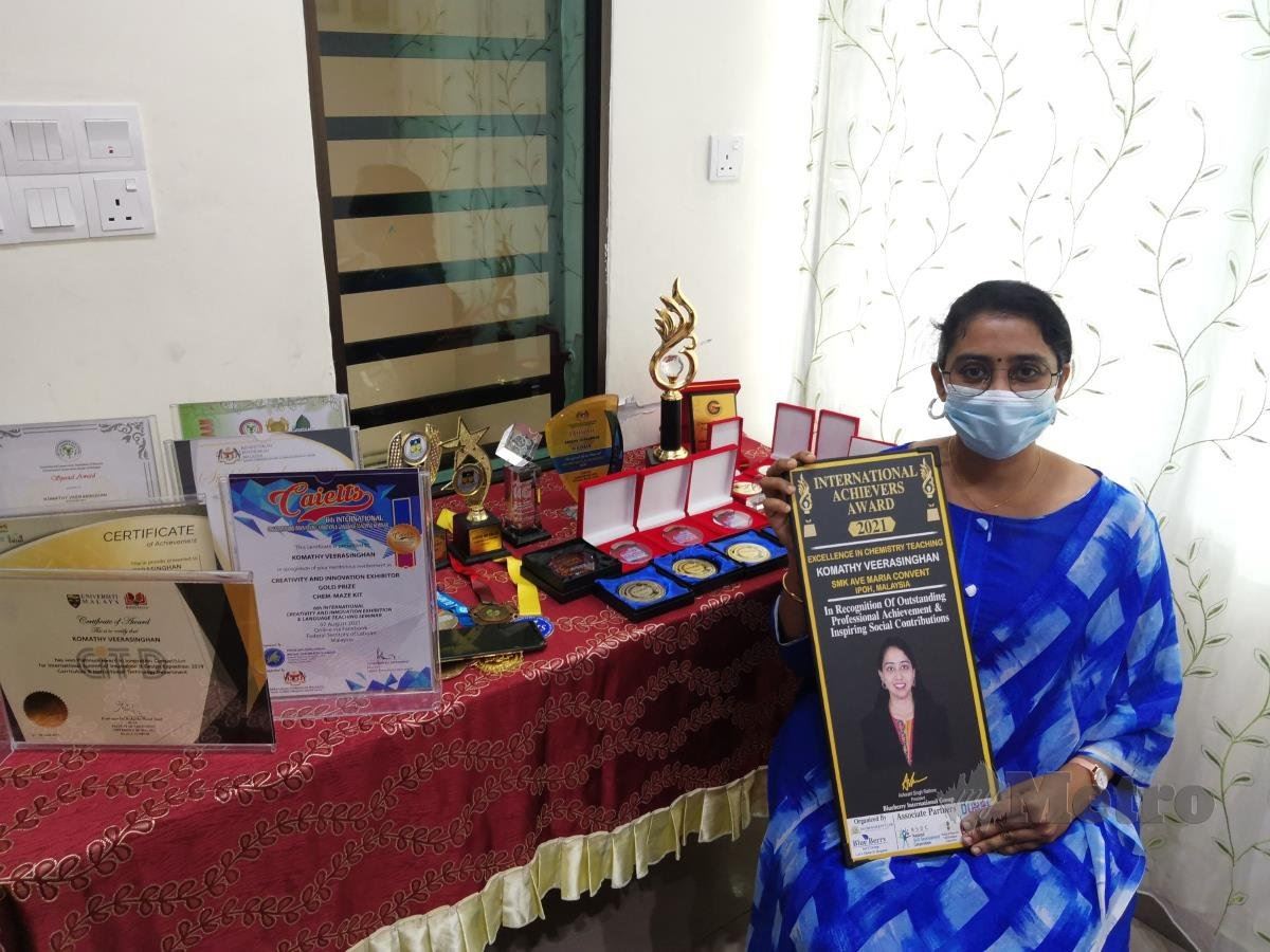 chemistry teacher, v. komathy wins global teacher award 2021
