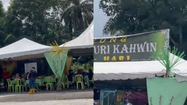 “ingat kenduri kahwin siapa tadi”, netizen kagum warung tarik pelanggan rasa suasana seakan di majlis perkahwinan