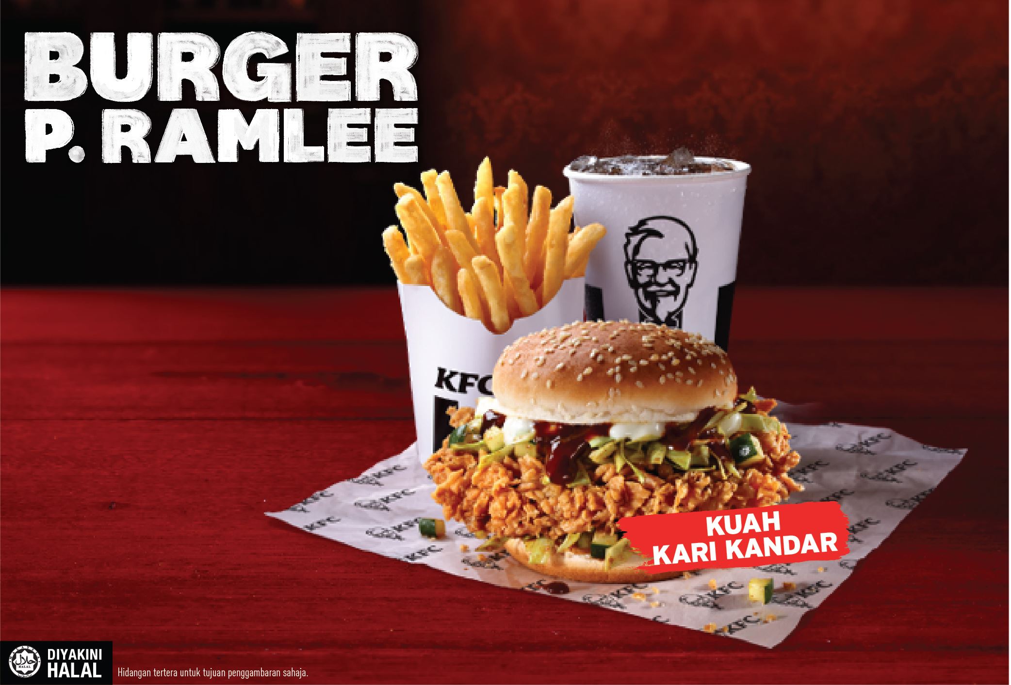 kfc raikan legenda p. ramlee dengan menu tribut, nasi kandar