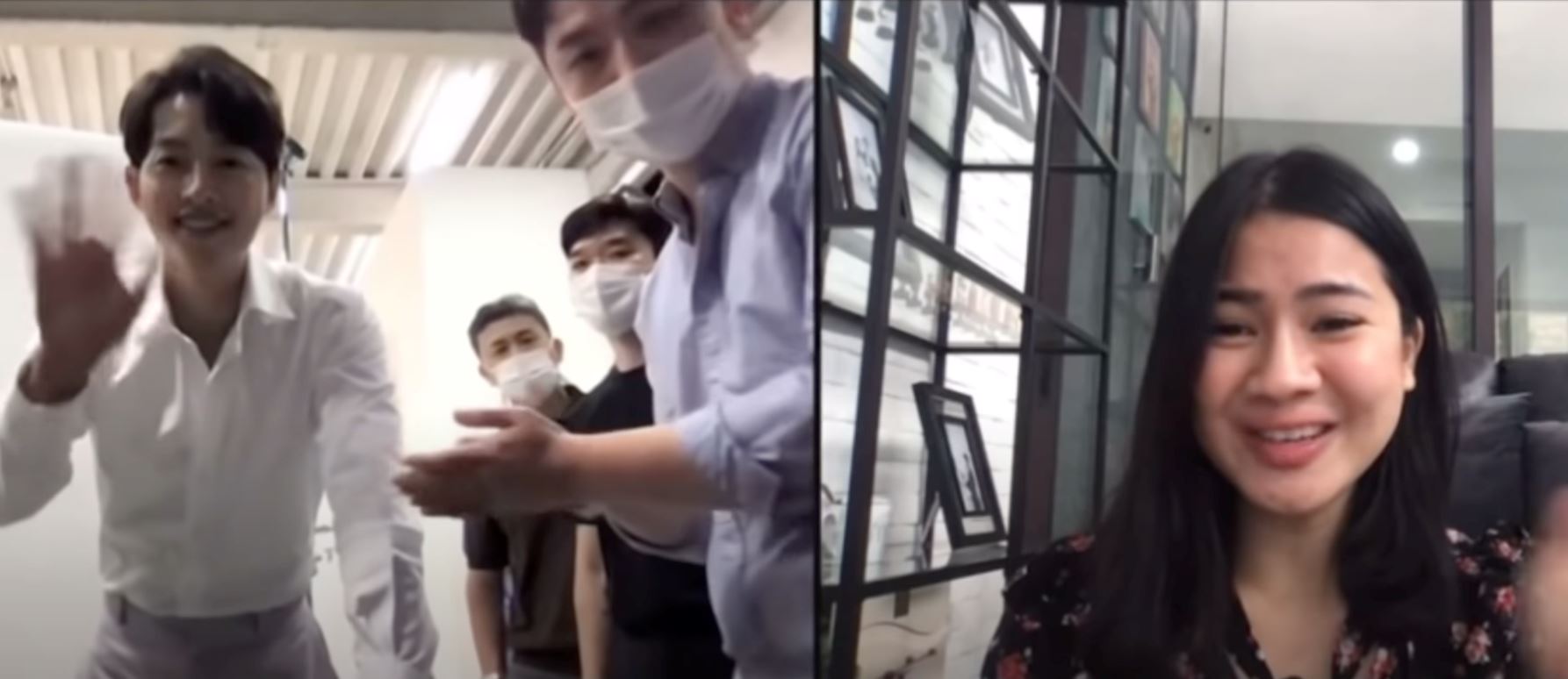 suami pelakon indonesia tunai hasrat isteri mahu jumpa song joong ki, bertuahnya dapat buat panggilan video