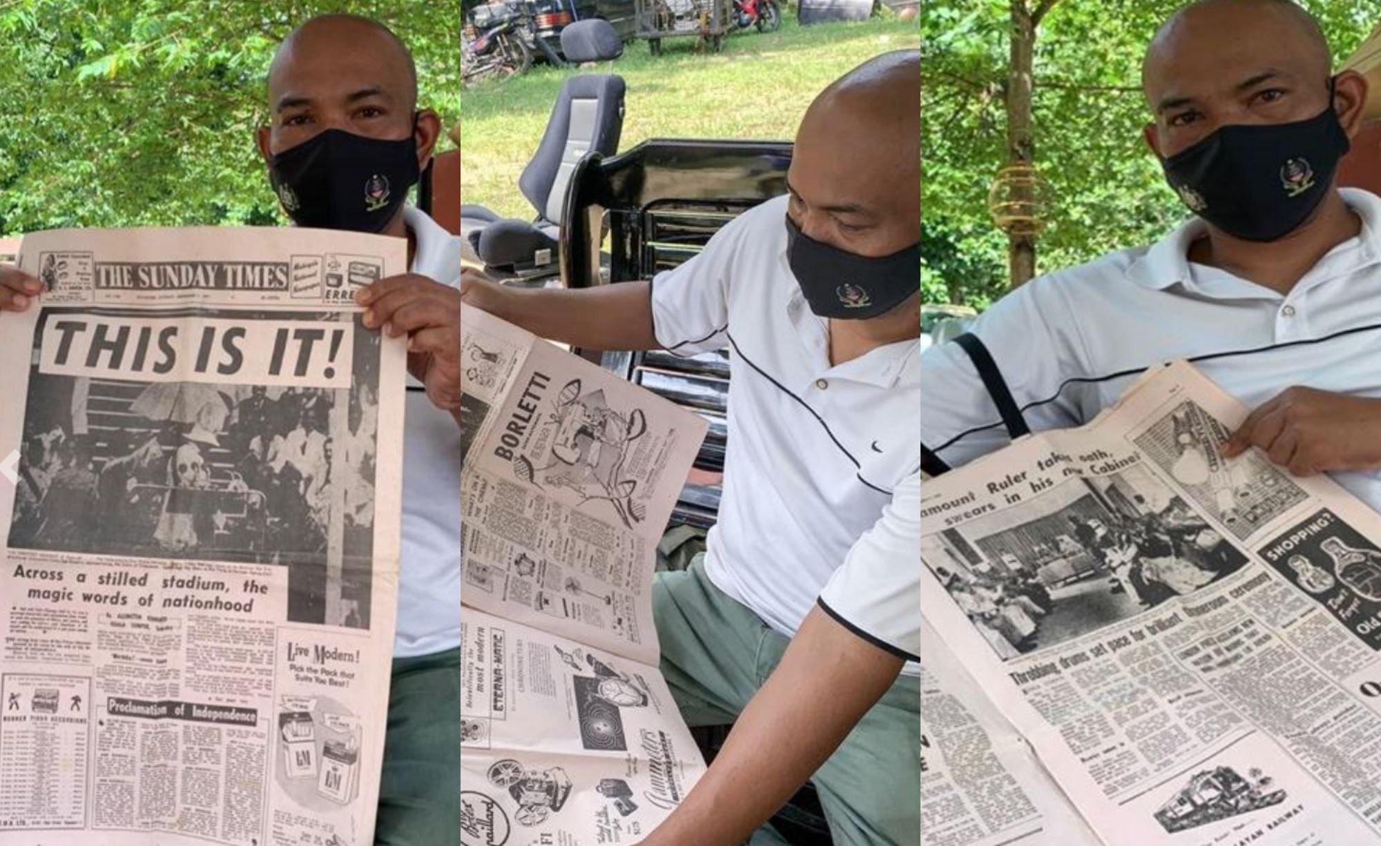 man from kelantan cherishes copy of newspaper from 1957 independence day