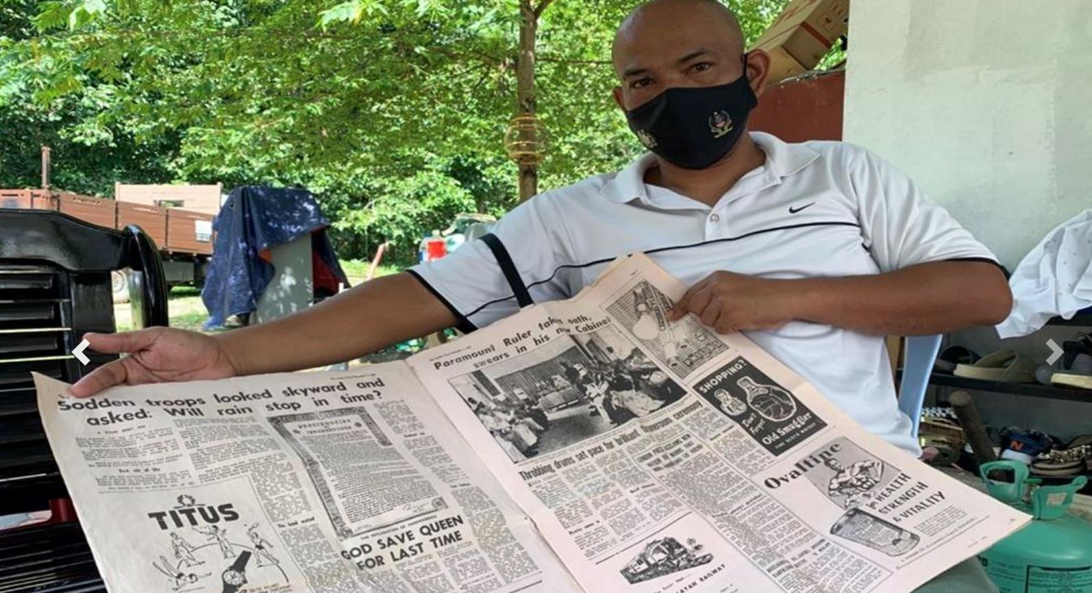 man from kelantan cherishes copy of newspaper from 1957 independence day