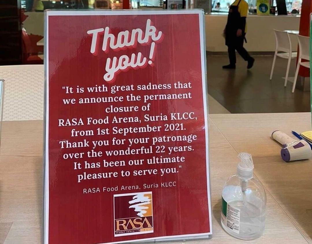 selepas 22 tahun, food court suria klcc ditutup sepenuhnya