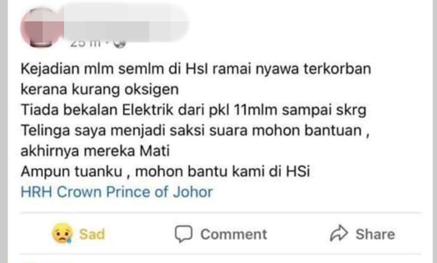 tiada kematian akibat gangguan elektrik di hospital sultan ismail, johor