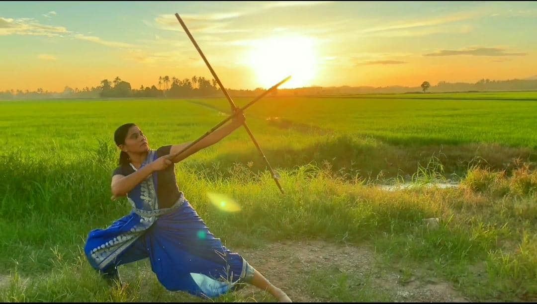Malaysian female Silambam martial artist