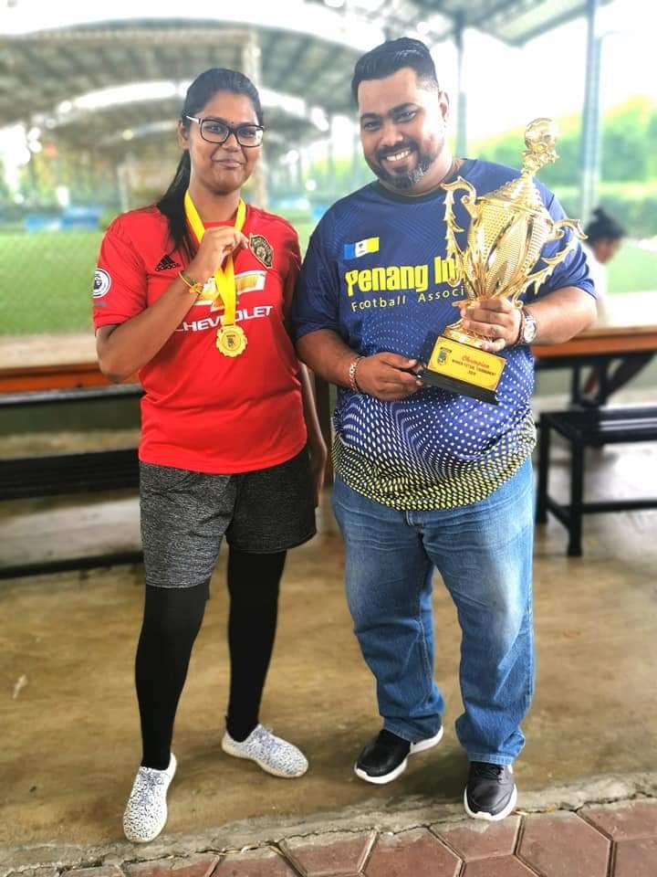 Football player participated school and international tournaments