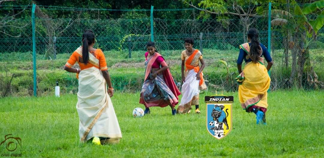 Malaysian Indian women playing football