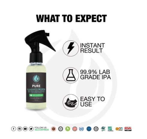 IGL Coatings Ecoclean Pure multipurpose disinfectant sanitiser