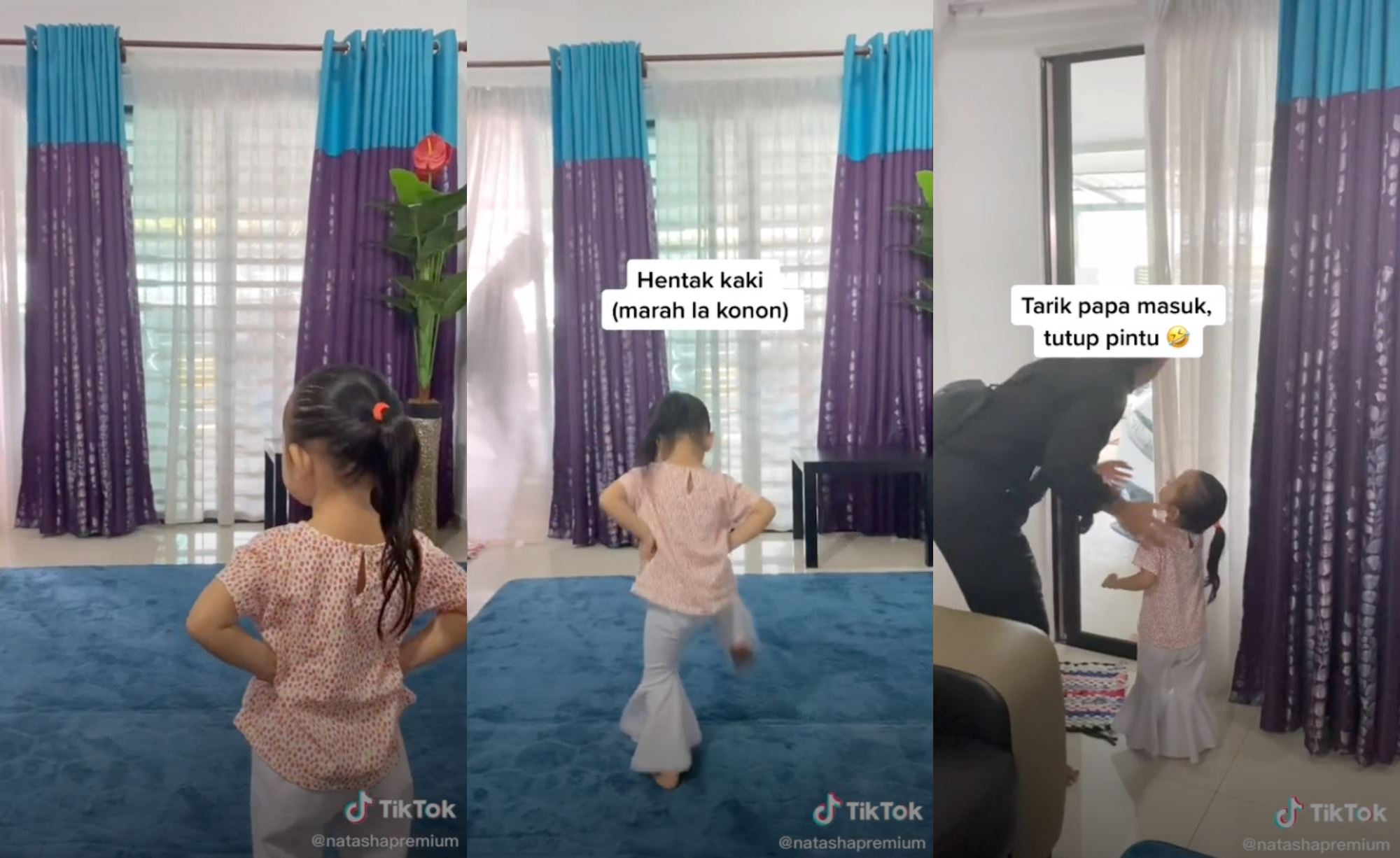 video of young girl not allowing her father leave for work steals netizens’ hearts!