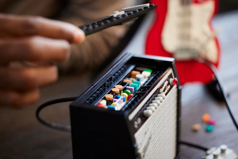 turn your amp up as lego reveals the new lego ideas fender stratocast set!