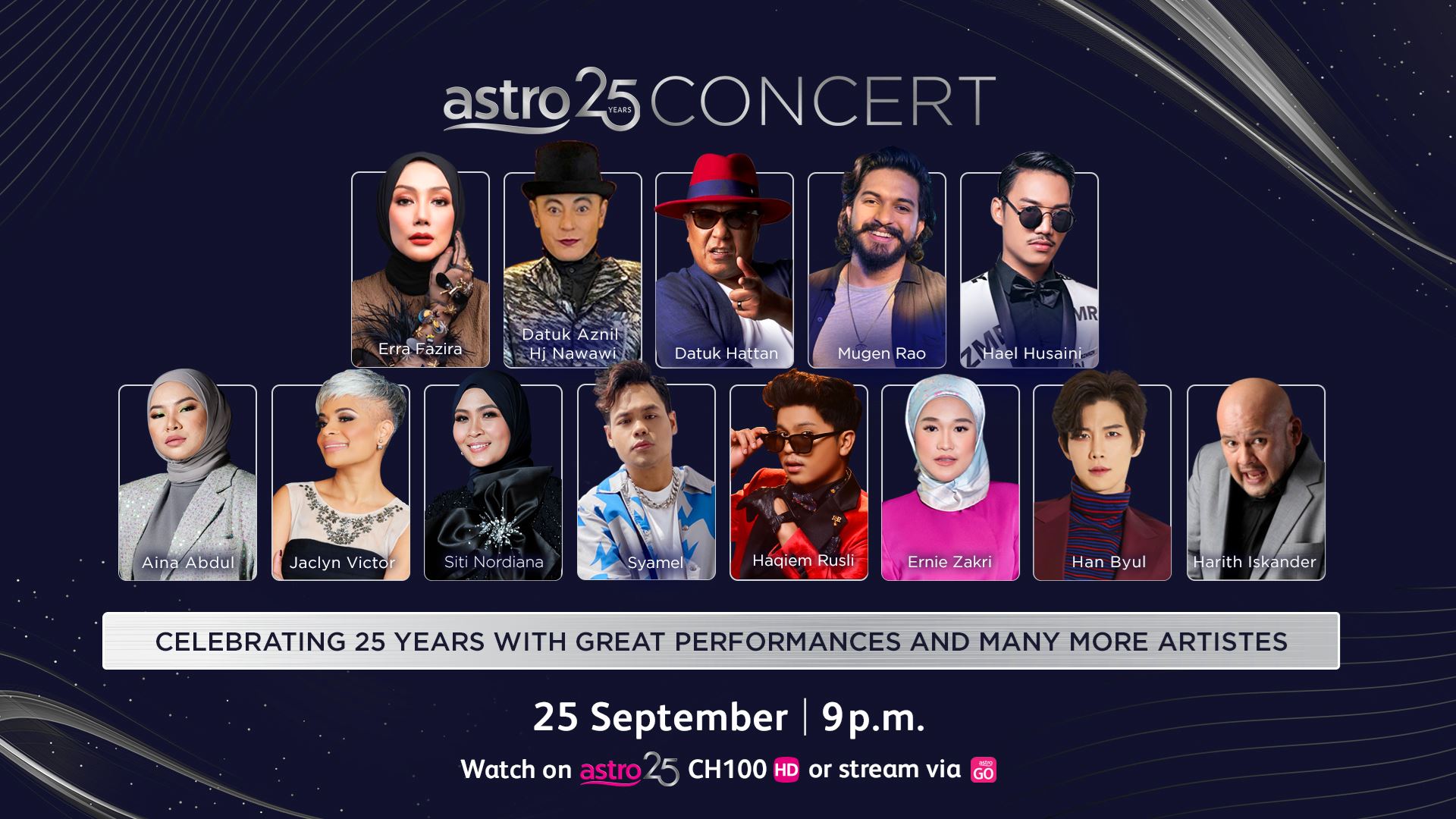 kim jong kook dan ramai lagi bakal kongsi pentas astro 25 concert dengan barisan selebriti tempatan
