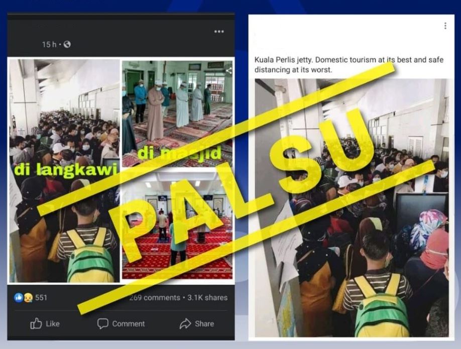 gambar orang ramai bersesak menuju langkawi adalah foto lama