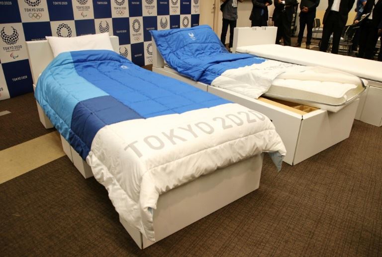 japan’s olympic cardboard bed to be reused for covid-19 patients in osaka!