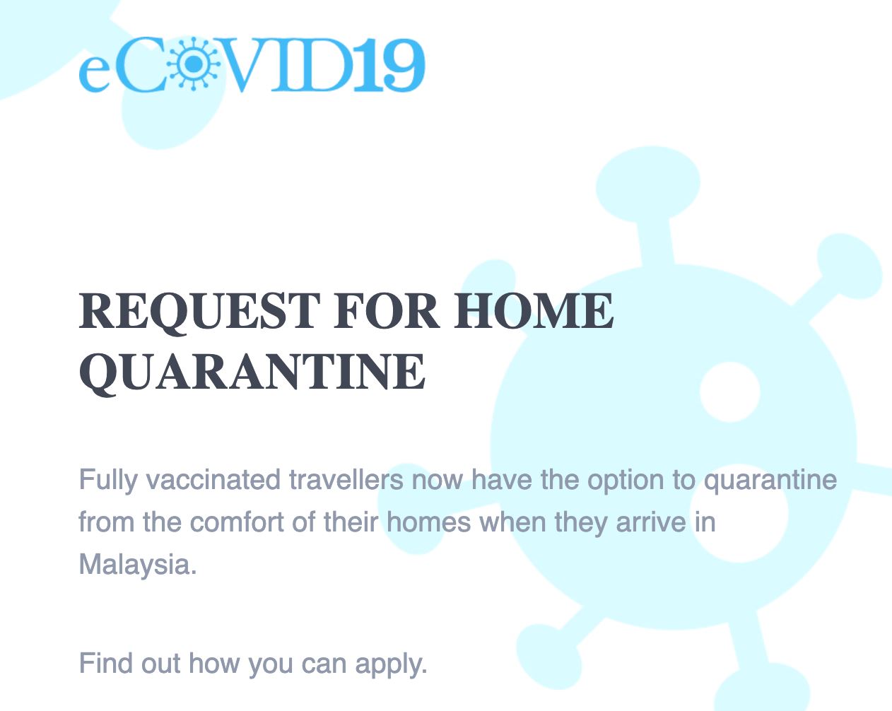 kkm wujudkan portal hqa untuk permohonan kuarantin di rumah bagi pengembara dari luar negara