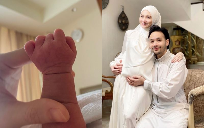 ayda jebat dan nabil mahir dedah wajah anak, ana nayla nama diberi “cantiknya mata dia, comel”