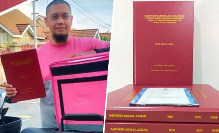 usaha keras 4 tahun kerja sambil belajar, rider makanan ini berjaya peroleh phd