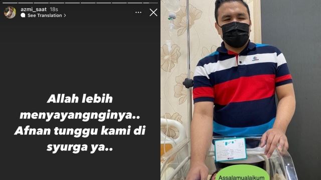 “afnan tunggu kami di syurga ya”, bayi sulung azmi saat meninggal dunia