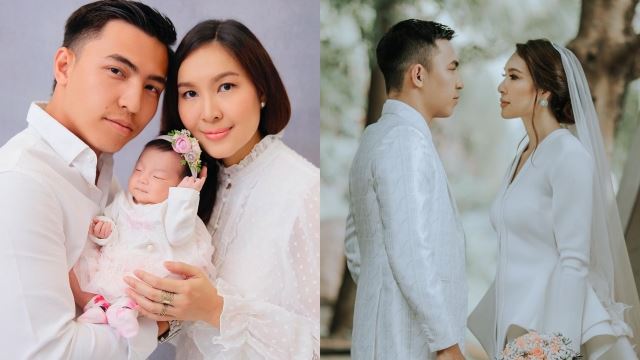 intan ladyana, harris alif dedah nama dan wajah cahaya mata sulung