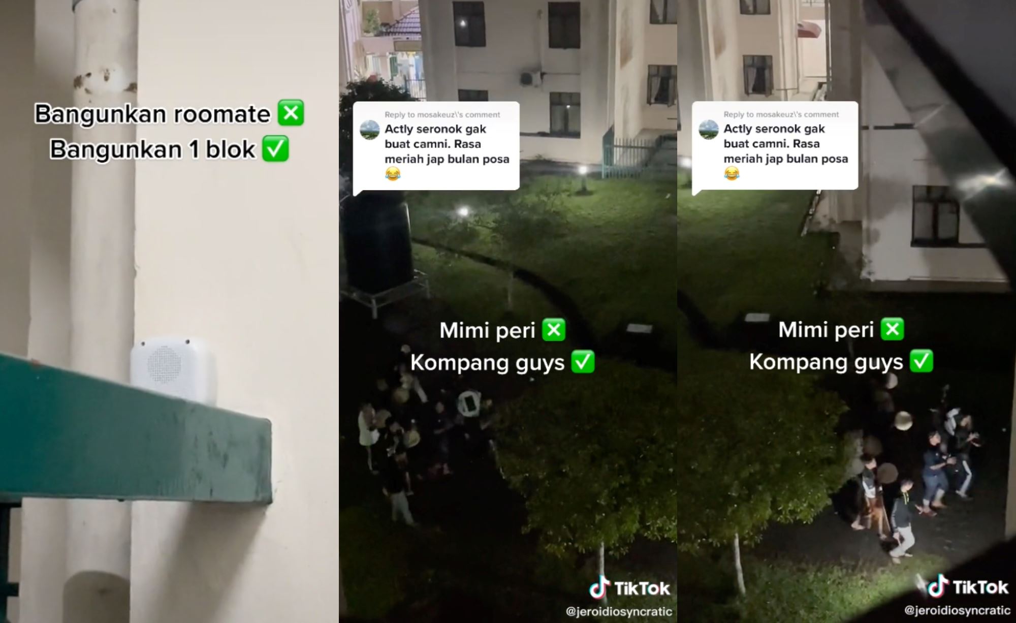 students use iconic “mimi peri” alarm & kompang to wake everyone up for sahur