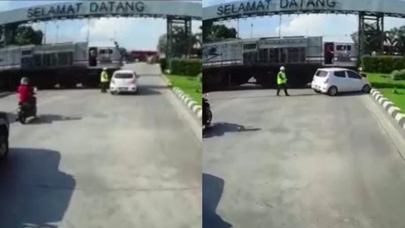 pemilik kereta cuai ketika memandu dilanggar kereta api