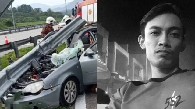 hajat berkahwin tak kesampaian, lelaki maut & tunang cedera parah dilanggar besi penghadang jalan