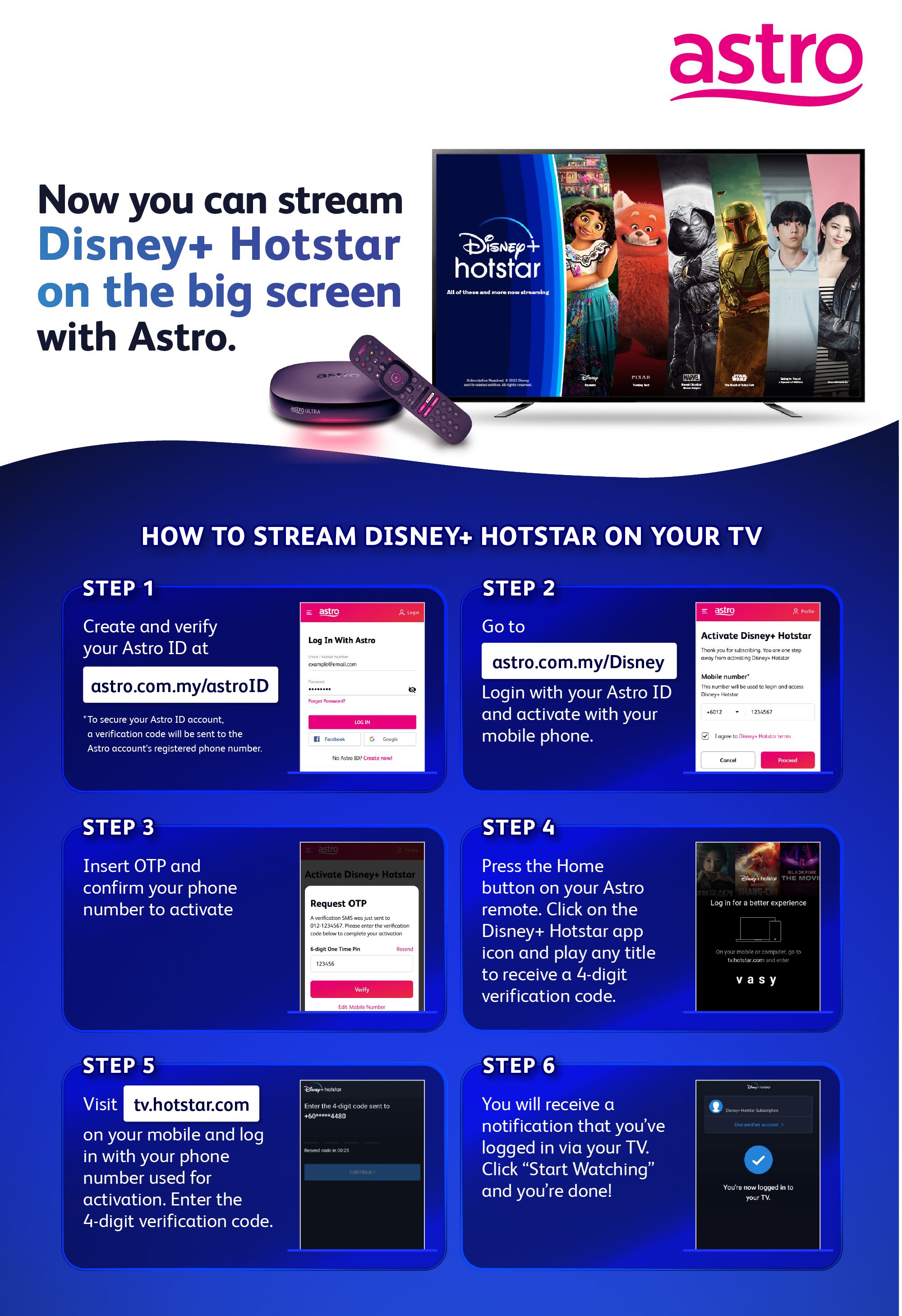 watch disney+ hotstar now on tv via astro ultra box