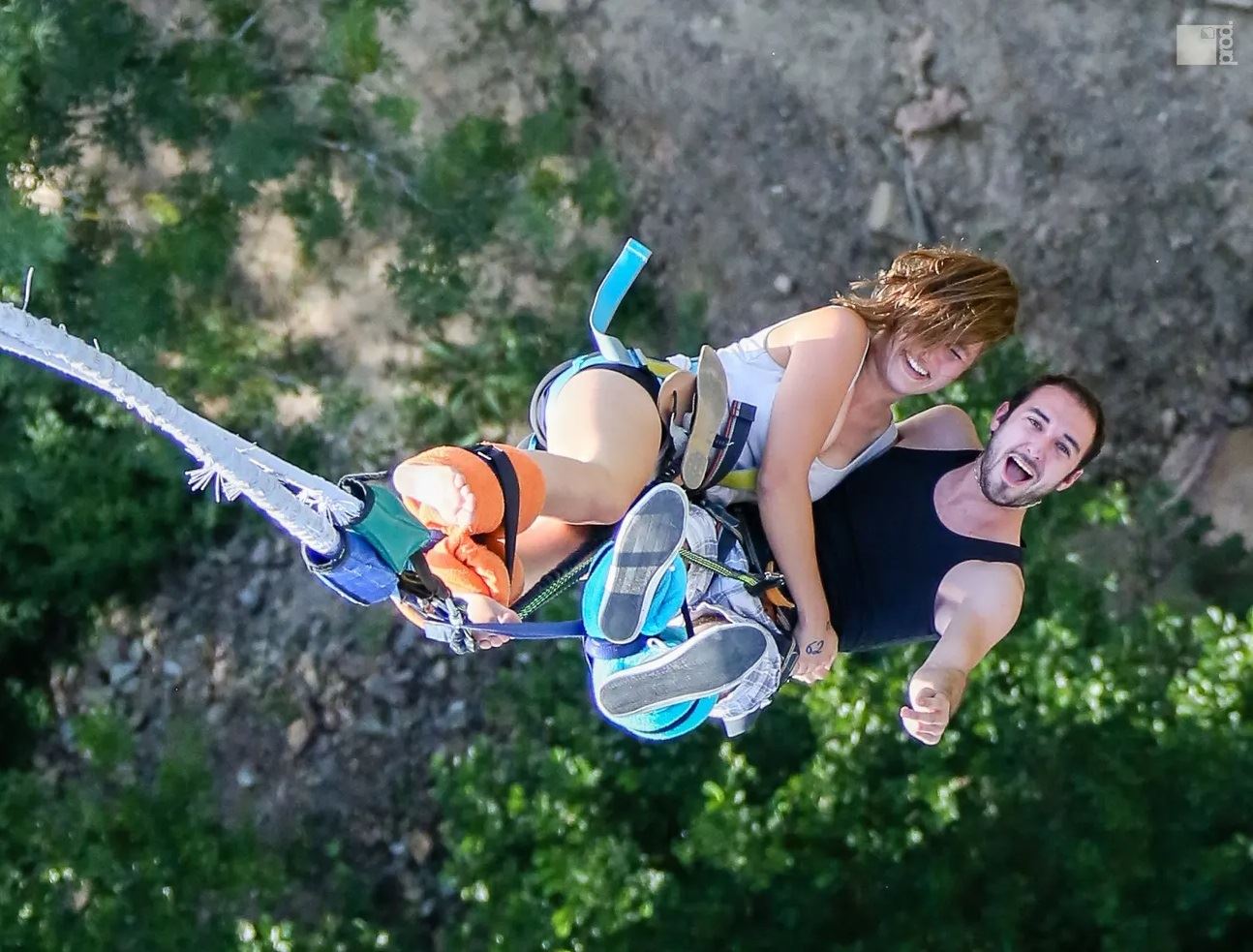 Bungy jumping at Singapore amusement park