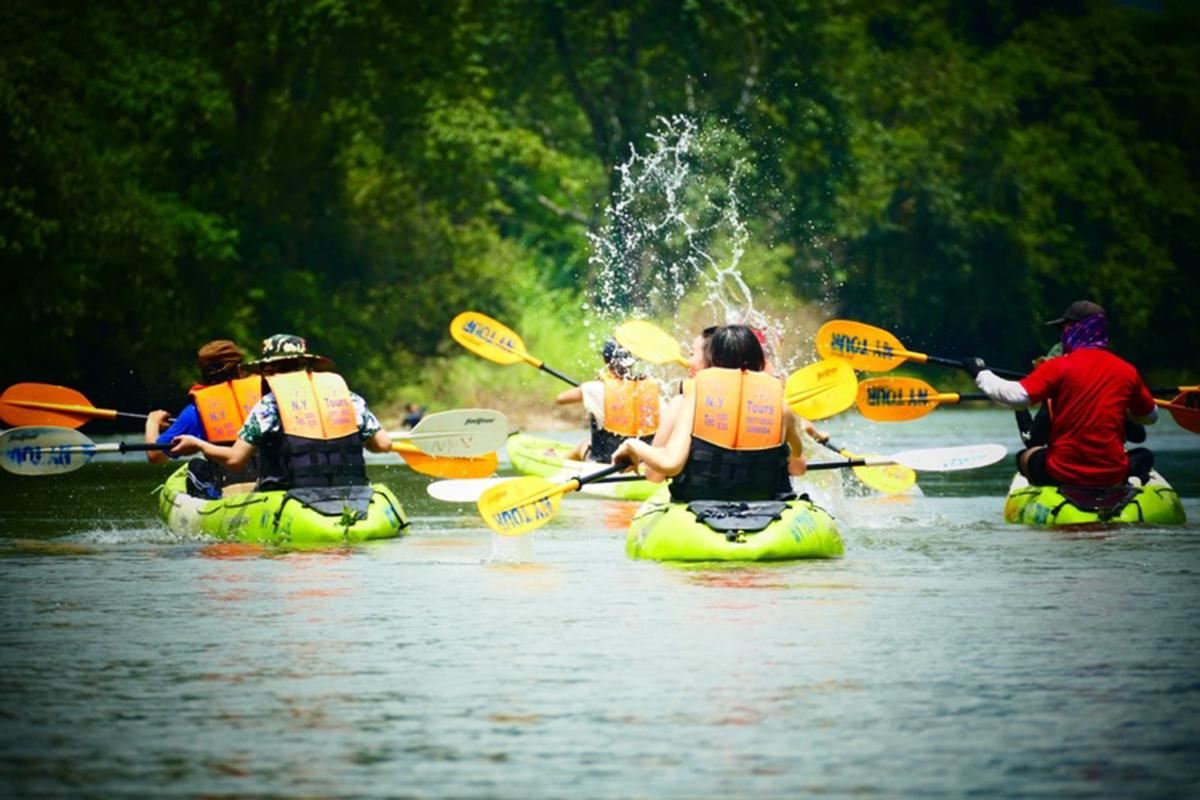 Extreme water activity kayaking in Laos