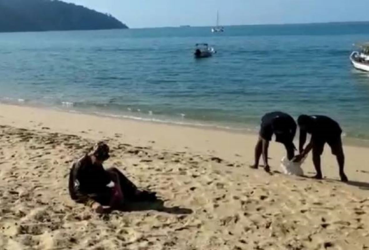 fenomena ikan bilis naik ke darat di pulau pangkor kejutkan ramai