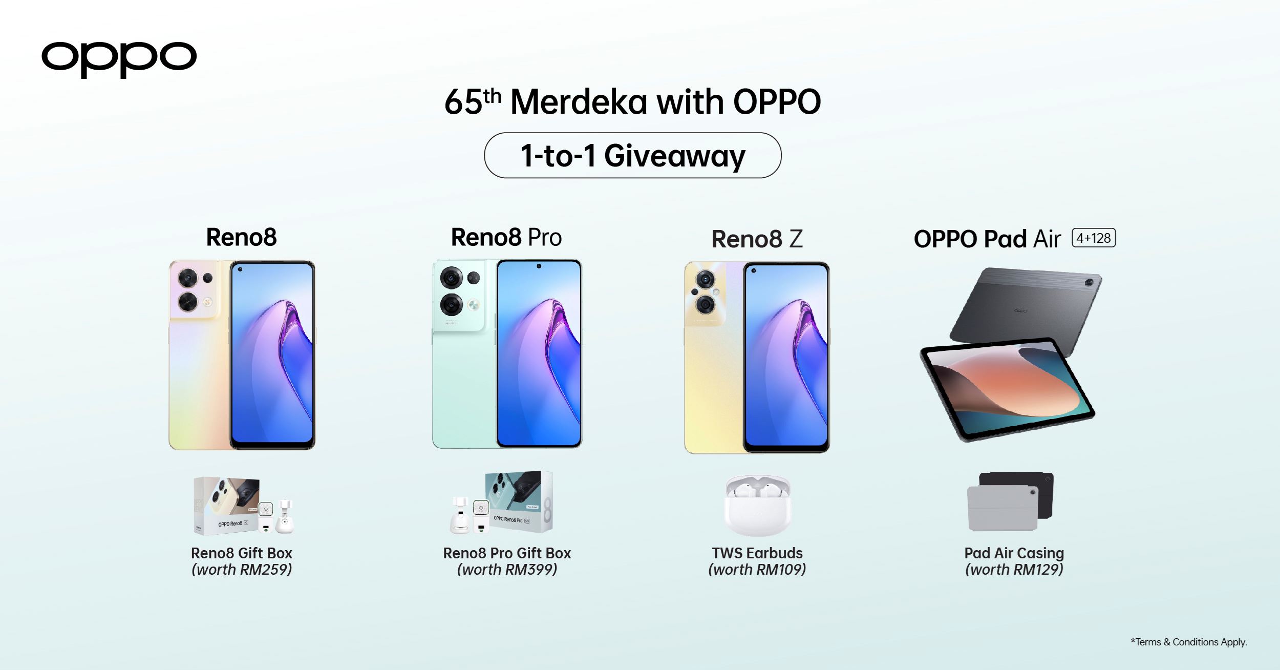 Banyak hadiah menarik jika membeli telefon OPPO
