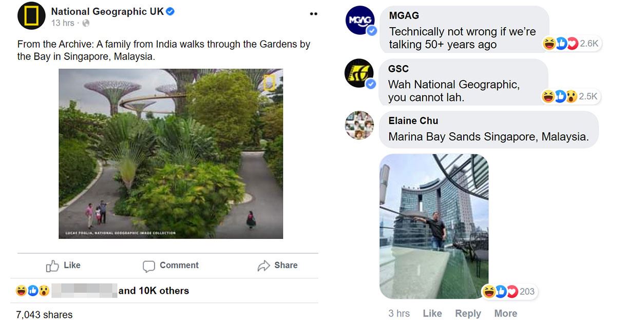 national geographic names a location in singapore as “malaysia,” netizens amused!