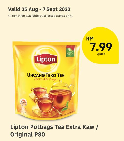Lipton teabags on sale