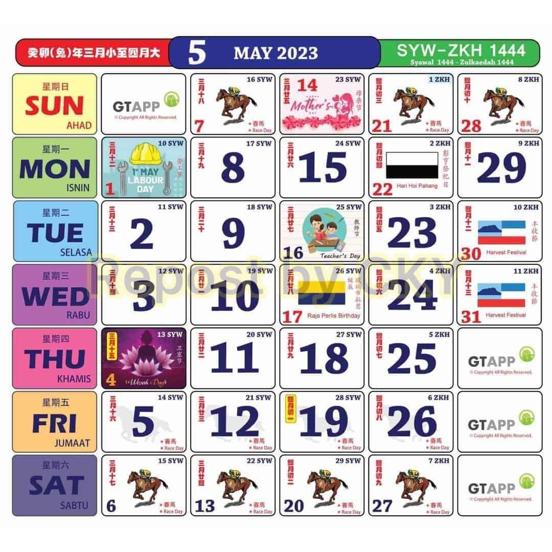 semak kalendar dan cuti umum malaysia tahun 2023 disini