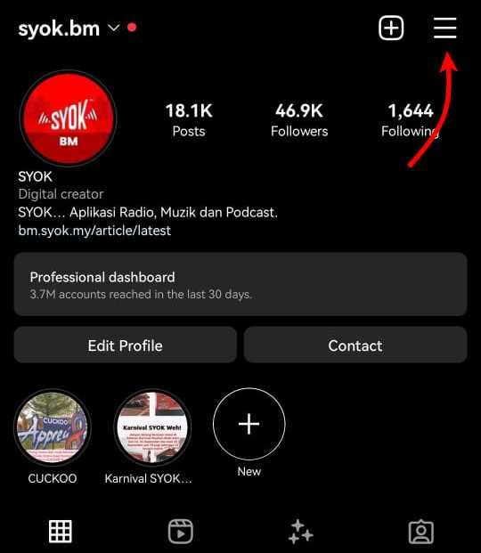 cara nak cari gambar lama kita pernah like di instagram
