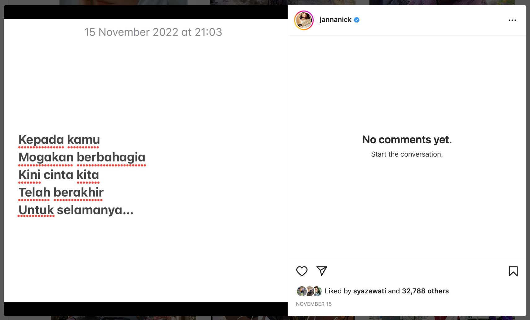 drama putus cinta hanya gimik lagu baru? ini respon kekasih janna nick