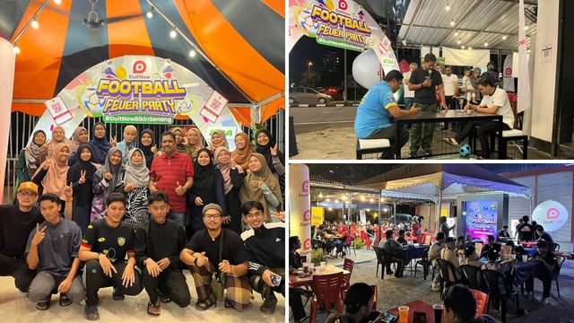 Malaysians watching FIFA World Cup at DuitNow party