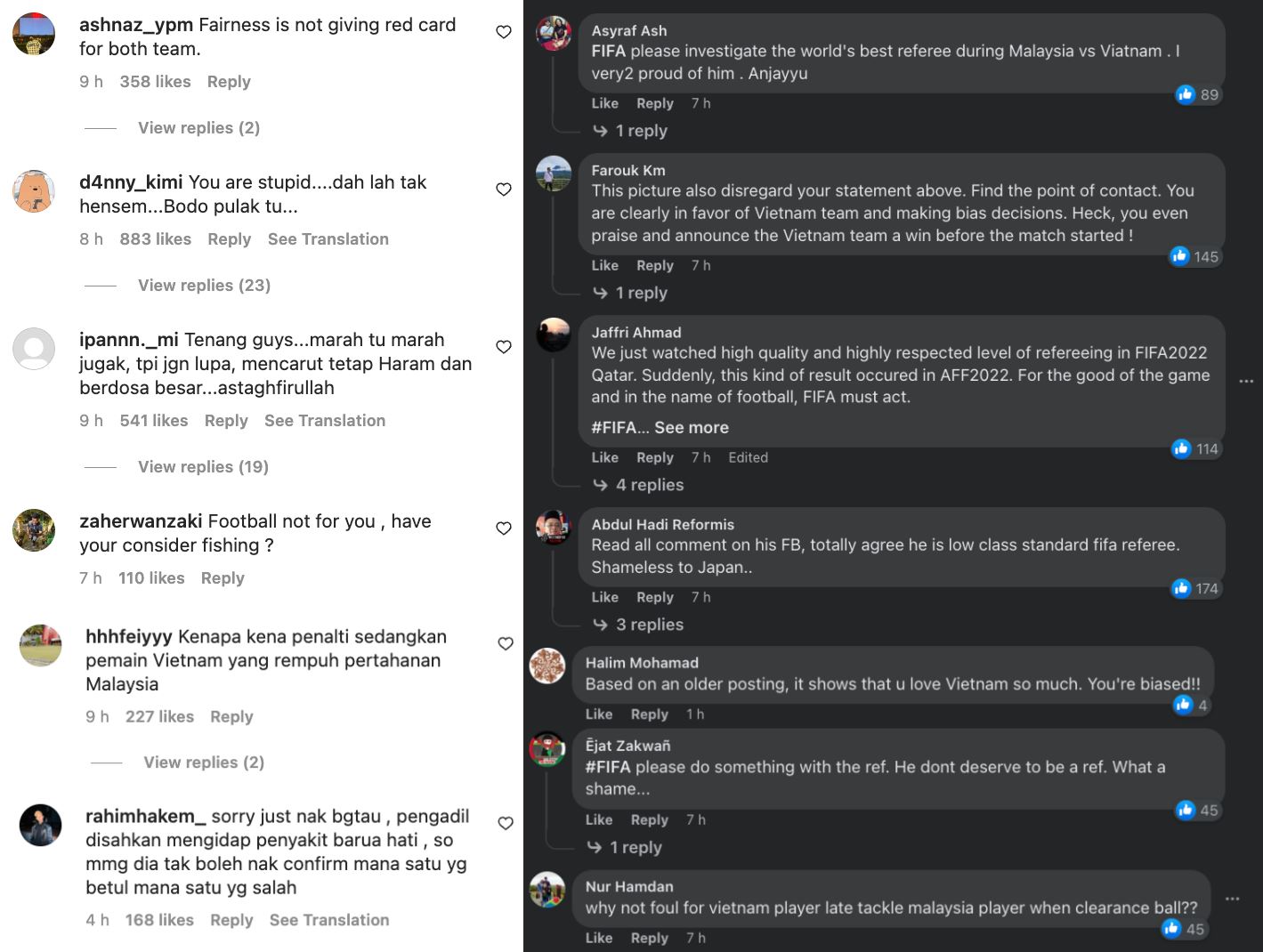 akaun media sosial, wikipedia pengadil ryuji sato diserang netizen malaysia