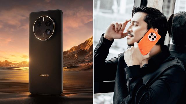 Fattah Amin posing with HUAWEI Mate50 Pro