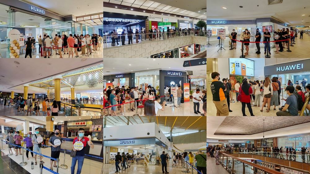 Queues outside of HUAWEI stores during Mate50 Pro launch