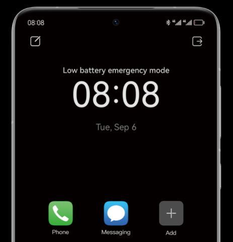 HUAWEI Mate50 Pro low battery emergency mode