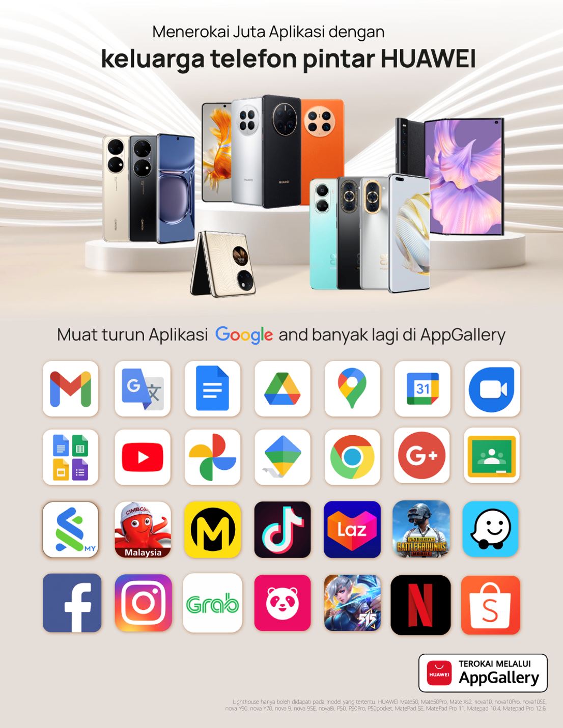 Aplikasi Google dengan huawei mate50 pro kunlun glass edition