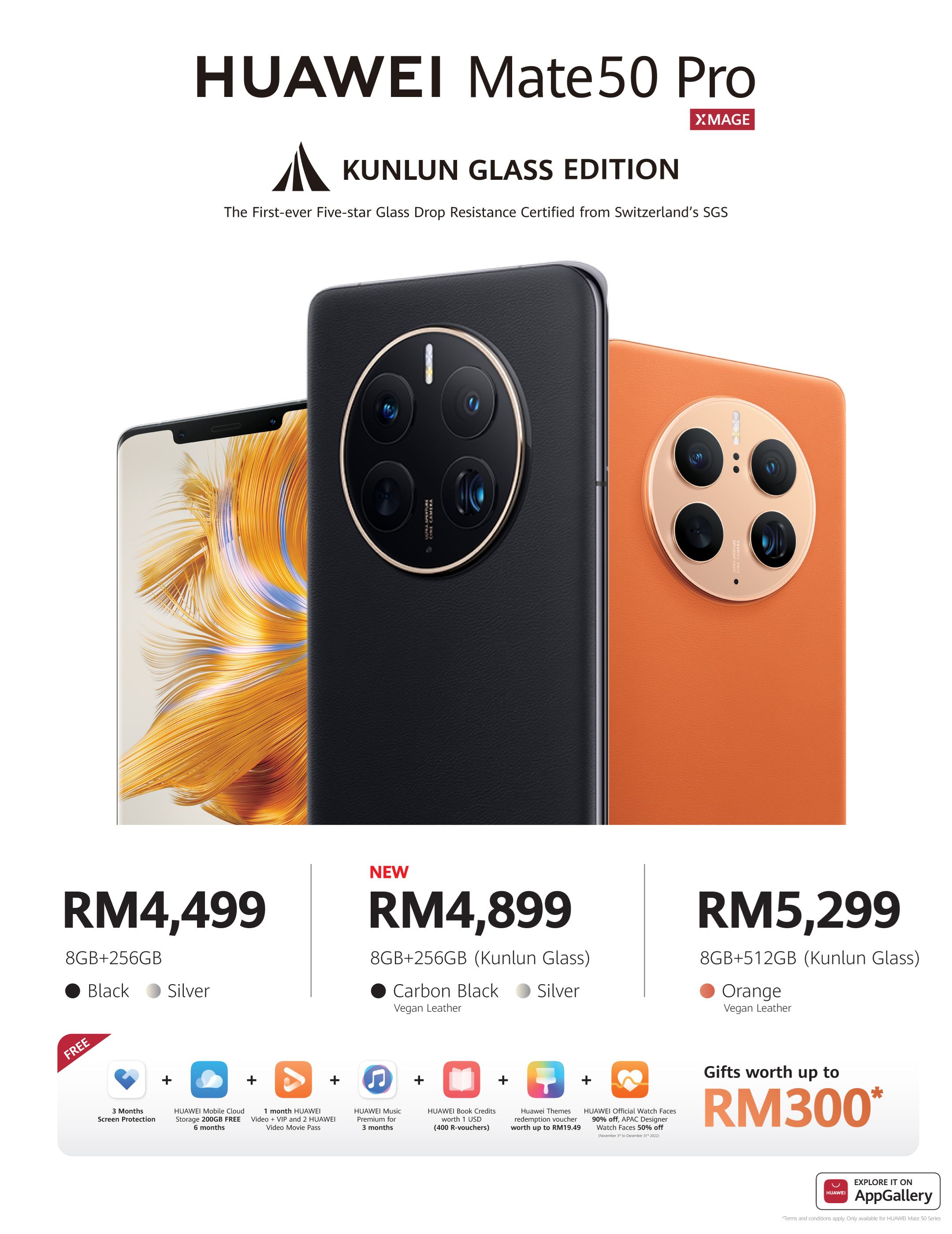 Jualan huawei mate50 pro kunlun glass edition