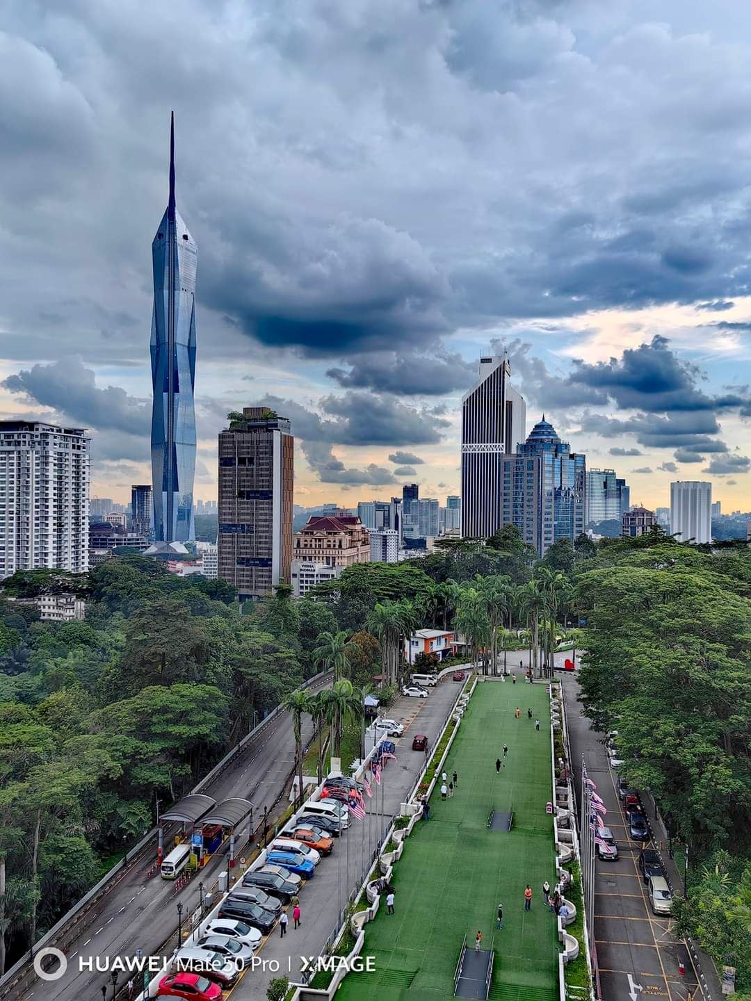 View of KL buildings and road