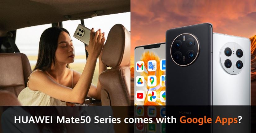 Mia posing with HUAWEI Mate50 Pro