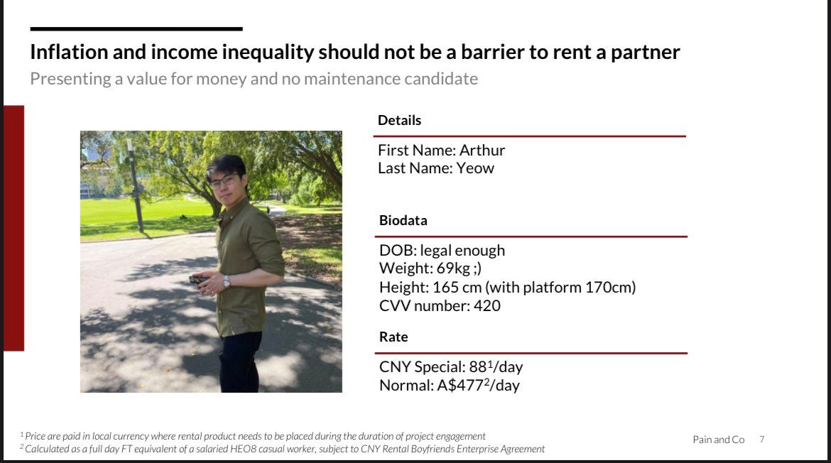 malaysian promotes himself as boyfriend-to-rent this chinese new year with powerpoint presentation