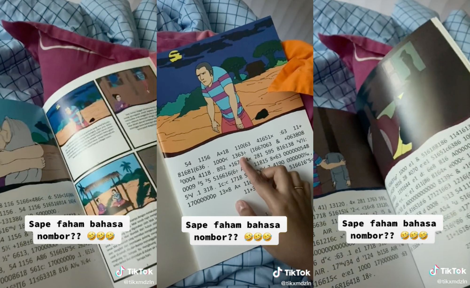 woman reads storybook full of numbers fluently, netizens impressed