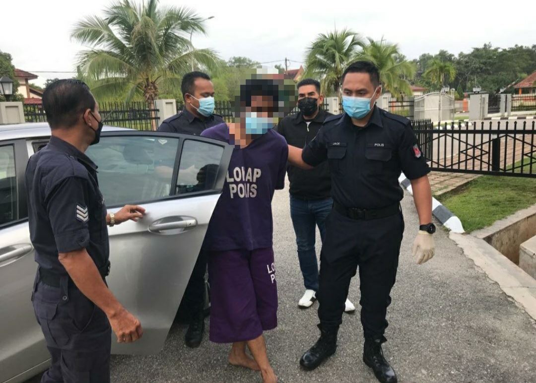 lelaki kejam penggal ibu tiri bertindak serah diri, direman tujuh hari