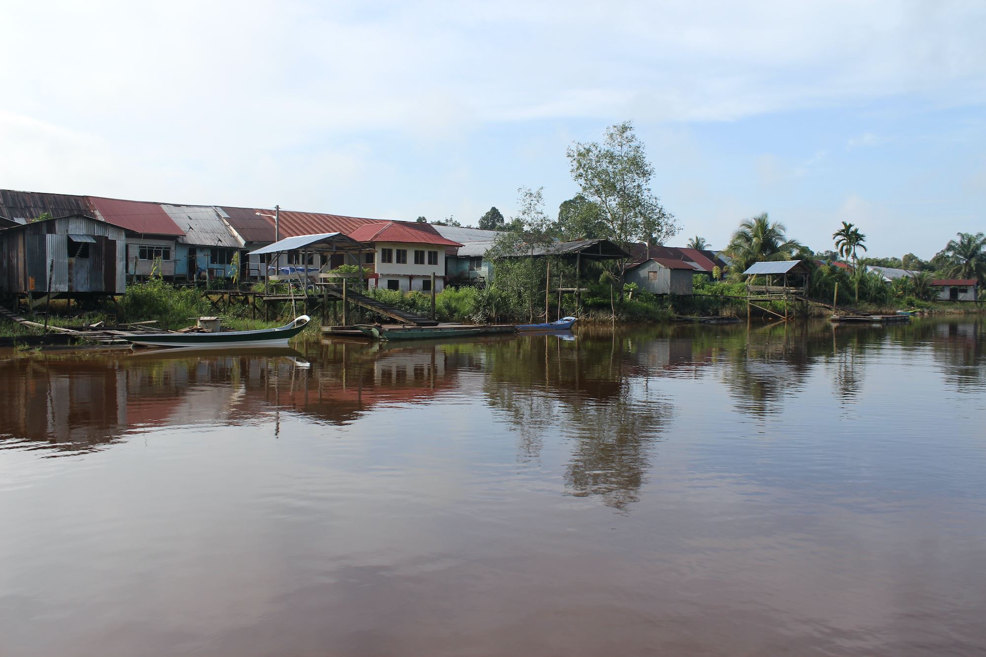 Mighty Rajang River longhouse Sia Sitok Sarawak